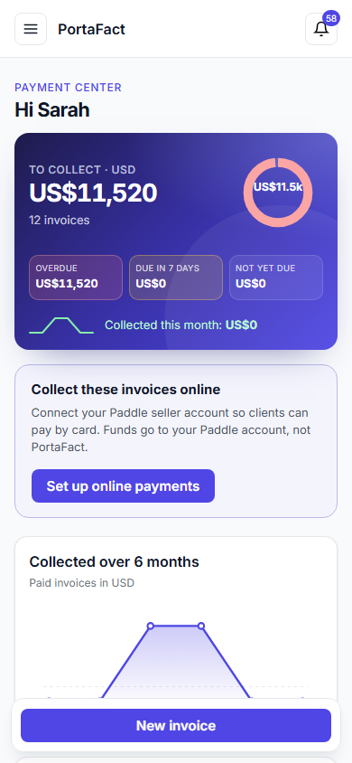 Payment Center on Android — same owner follow-up list